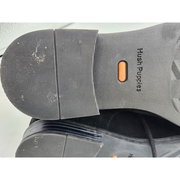 Black Suede Ankle Boots with Faux Fur Trim, Lace-Up Closure - Picture 13 of 15